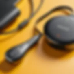 Chromecast device with accessories displayed elegantly