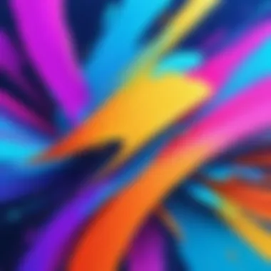 Vibrant Brush Strokes Illustration Abstract Brush Strokes