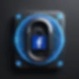 Illustration depicting a digital lock symbolizing account security