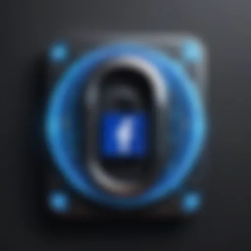 Illustration depicting a digital lock symbolizing account security
