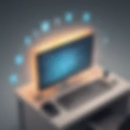 Illustration depicting advanced technology in communication