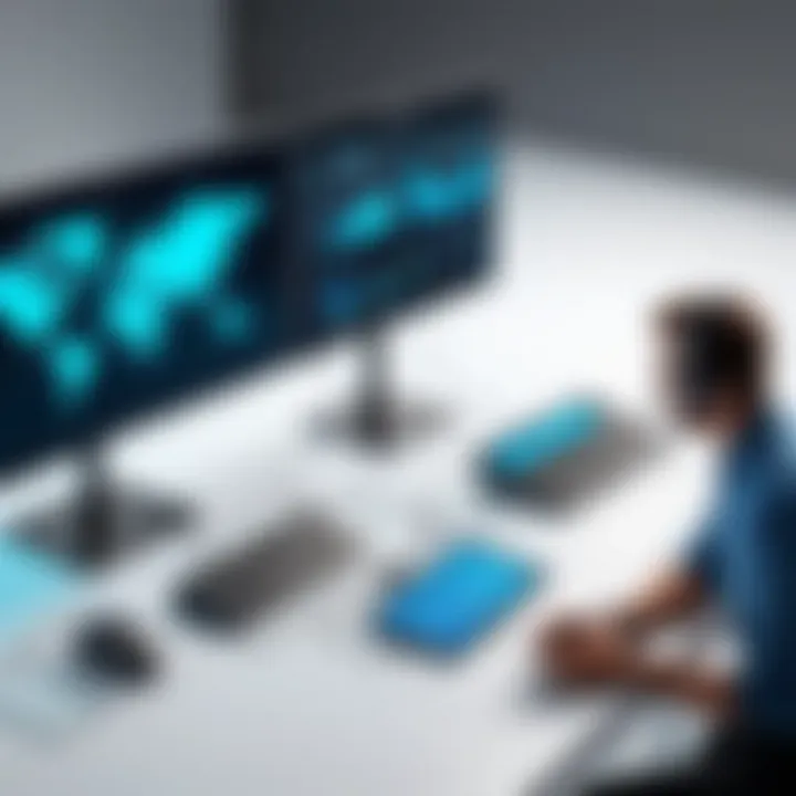 Graphic depicting enhanced collaboration and connectivity with VoIP