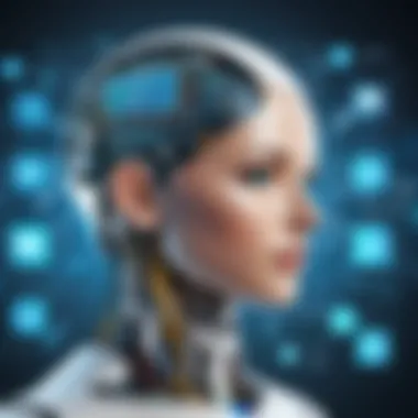 AI Applications in Diverse Industries Graphic depicting AI applications across various industries