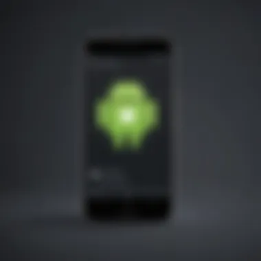 Sleek Integration Illustration of Android phone with Messenger app icon