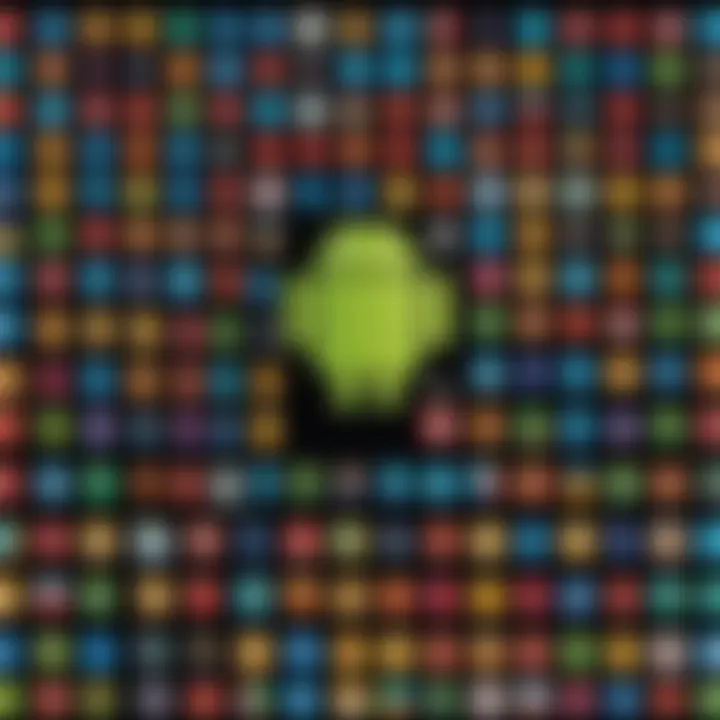 Diverse categories of Android applications represented visually