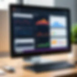 Dashboard of network monitoring tool showing real-time data