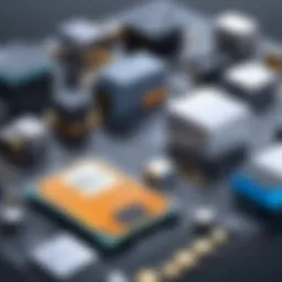 Architecture diagram of AWS Glue showcasing its key components and interactions.