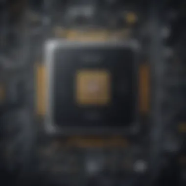 The Core of Computing Power Central Processing Unit working on complex calculations