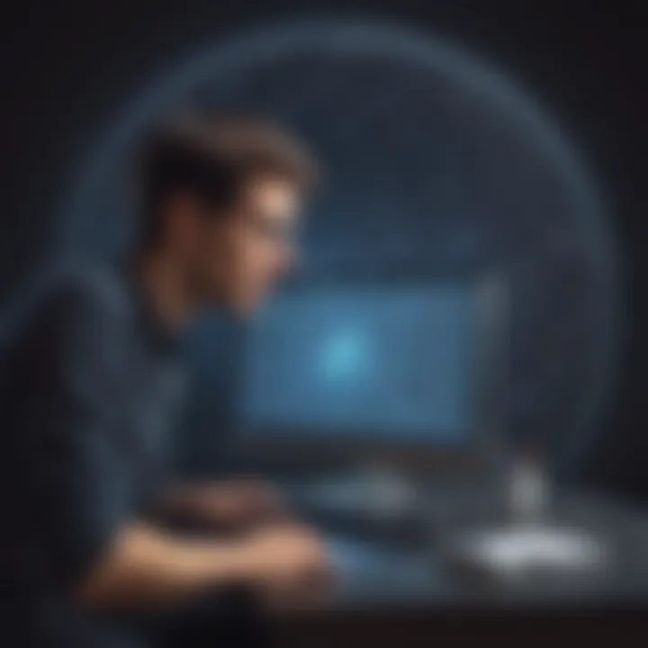 Visual representation of a beginner programmer embracing the world of coding languages