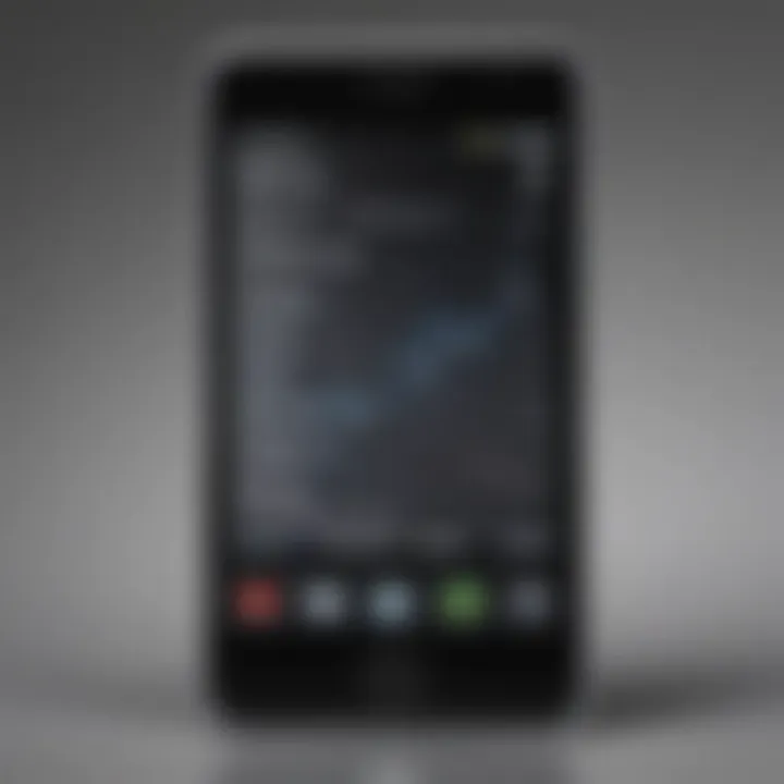 Close-up of a basic CDMA phone display showing call quality