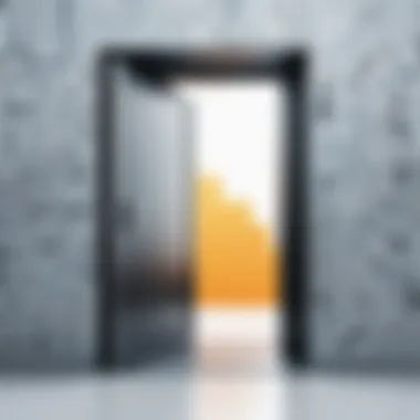 Illustration of a door opening to coding career opportunities