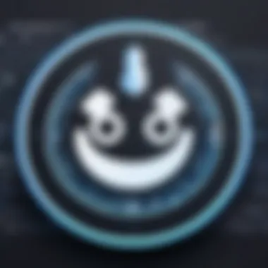 Discord Logo with Coding Interface A visual representation of Discord's logo with a coding interface in the background.
