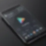 Android phone displaying Google Play Store