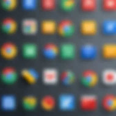Chrome Installation Icons for Different Operating Systems Icon representation of Chrome installation on various operating systems