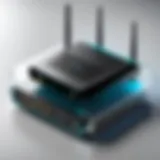 Visual representation of a router interface
