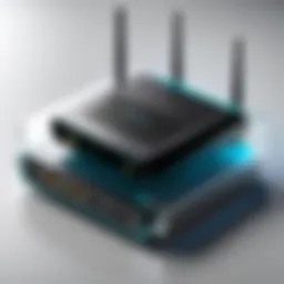 Visual representation of a router interface