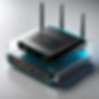 Visual representation of a router interface