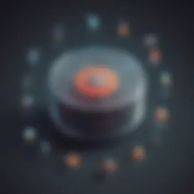Innovative Database Incorporation Concepts Conceptual visualization of ReactJS applications with seamless database incorporation