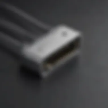 Ethernet cable connection port on a laptop