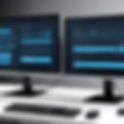 Diagram illustrating multiple monitor configurations