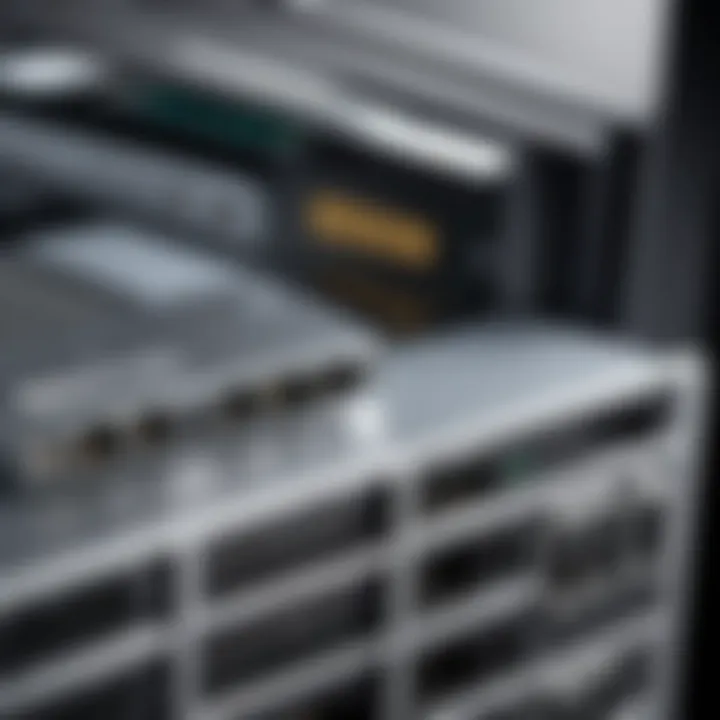 Close-up of various connection ports available on a PC