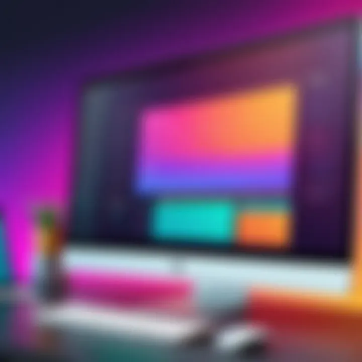 Colorful CSS styles applied to a webpage layout.