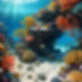 Ecosystem in Peril Coral reef under distress