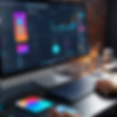 User Interface for Banner Creation Tools A user-friendly interface of banner creation software highlighting various design tools