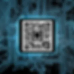 Conceptual representation of augmented reality interfacing with QR codes