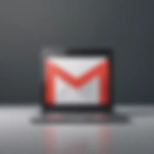 Illustration showing a sleek and modern Gmail interface