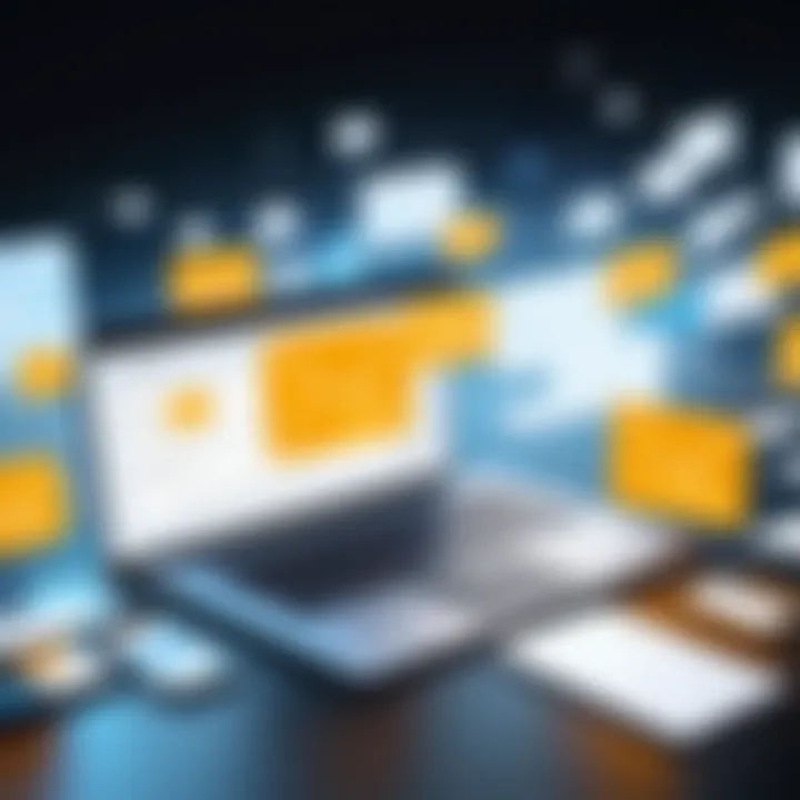 Illustration of various applications utilizing temporary emails