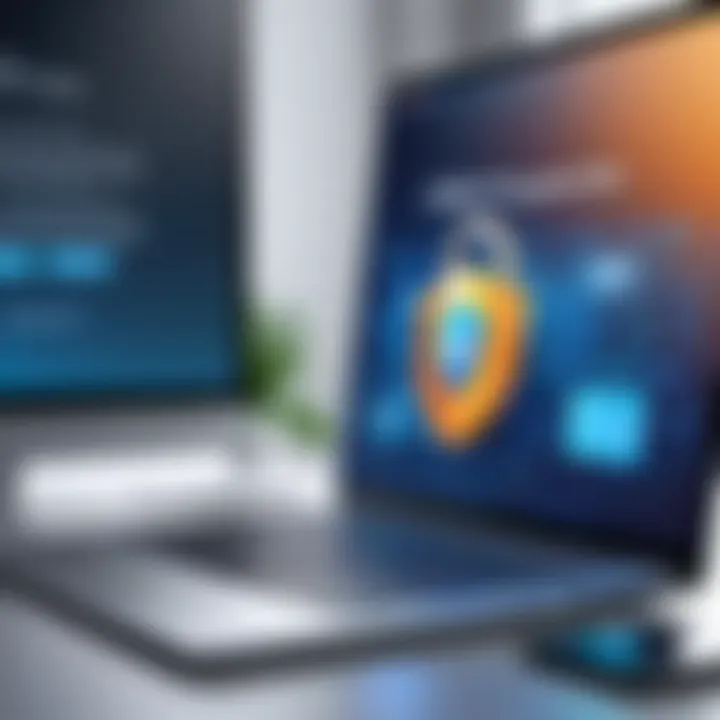Conceptual image of online privacy protection