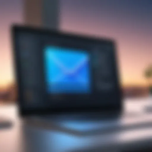 Visual representation of a temporary email interface