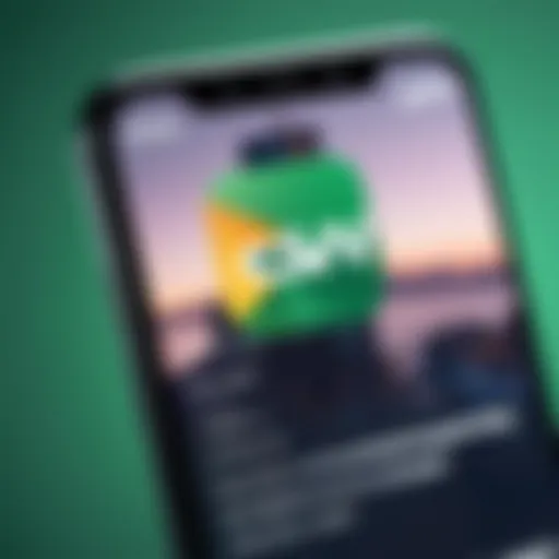 Smartphone displaying CSV file icon