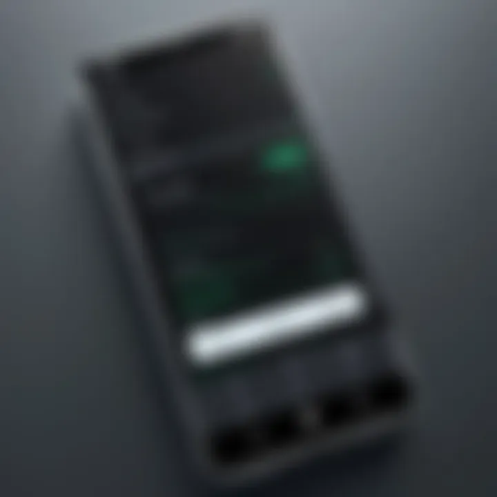 Android device with CSV file opener app interface