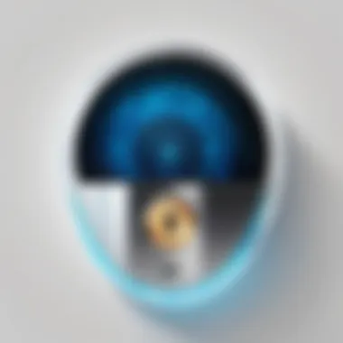 Modern Authentication Technologies A modern digital lock symbolizing current authentication technologies like biometrics and multi-factor authentication.