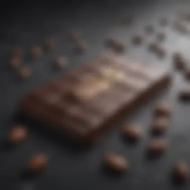 Decadent Dark Chocolate Bar with Rich Cocoa Beans Dark chocolate bar with cocoa beans