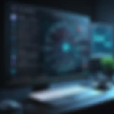 Understanding Risks in the Dark Web An abstract representation of risks associated with dark web usage, like threats and warnings