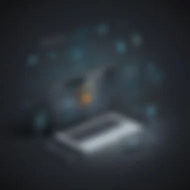 Illustration of data encryption process in a VPN connection
