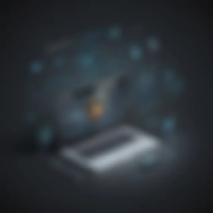 Illustration of data encryption process in a VPN connection