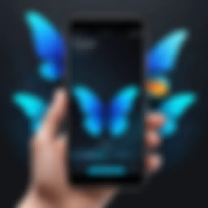 Illustration showcasing Flutter advantages for iOS development