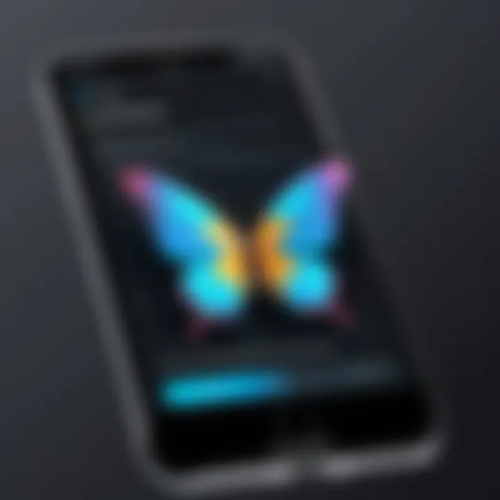 Graphic depicting integration of native features in Flutter apps