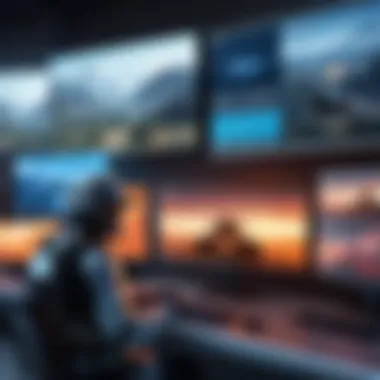 Digital Warfare Concept Art Showing Virtual Battlefront Digital Warfare Concept Art Showing Virtual Battlefront