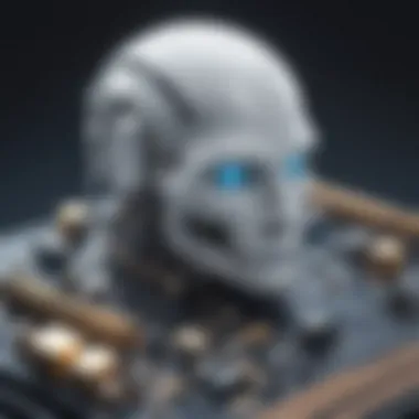 Innovative Discord Bot Coding Digital Circuit Board Background with Python Programming Code