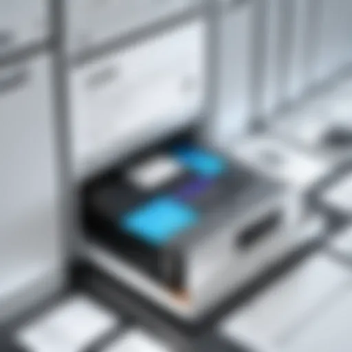 Illustration of digital file storage