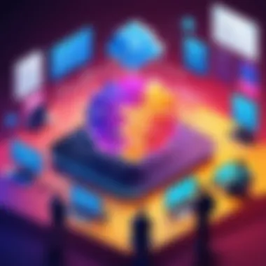 Leveraging Community Support for Learning React A vibrant illustration of community collaboration around React JS