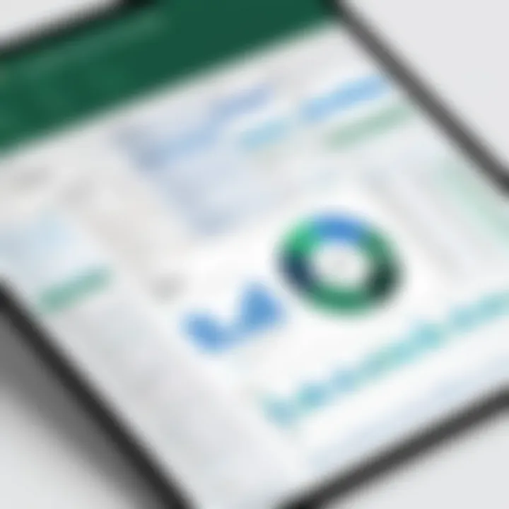 Excel interface highlighting key functions