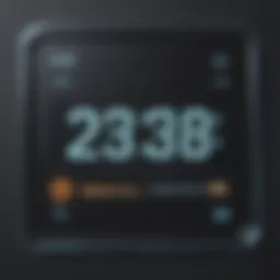 Large print digital clock with date on vibrant display