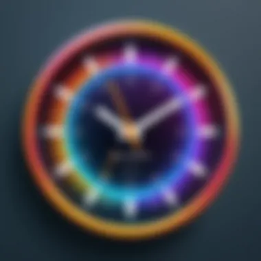 Vibrant Colors Clock Widget Customizable digital clock widget with vibrant colors