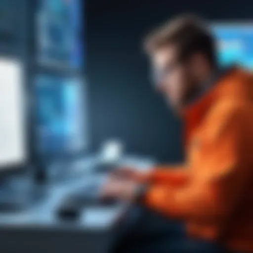 A developer exploring new technologies